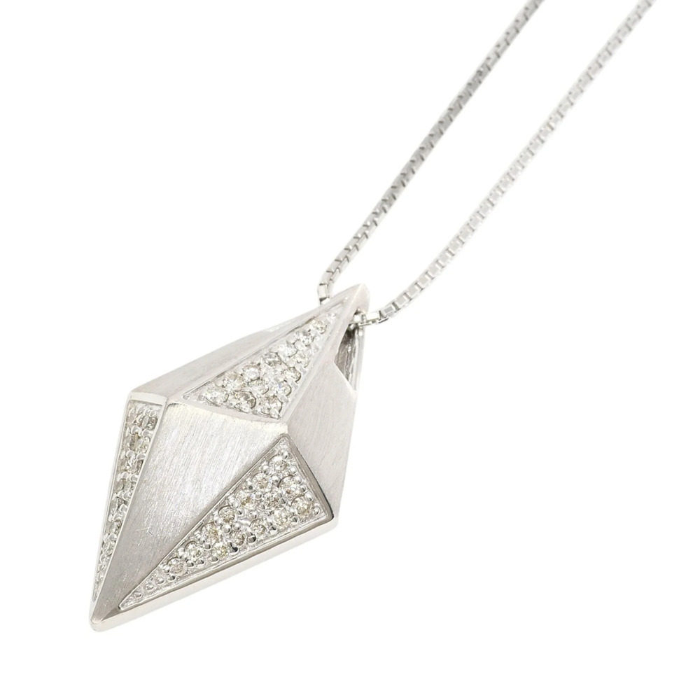 VINTAGE 18k Silver Diamond Necklace